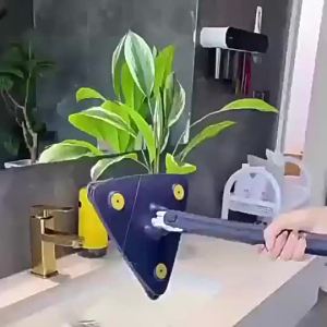 【Local Warehouse Delivery】【1806 Positive Reviews】Lazy Hands-Free Triangle 360 Rotating Mop Automatic Household Ceiling Roof Multi-Function Glass Cleaning Artifact 1.3m with Three Cleaning Cloths