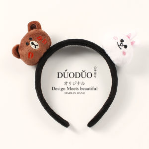 Womens Animal Headband Cute Face Washing Outdoors Dinosaur Hairband Fashionable Versatile Hair Accessories Korean Style