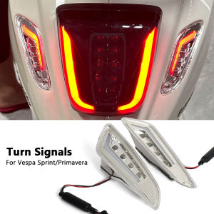 Motorcycle Accessories LED Front Rear Turn Signal Indicator Daytime Running Light For Vespa Sprint Primavera 125 150