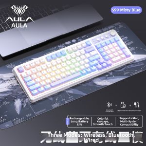 AULA | Bluetooth Tri-Mode Mechanical Keyboard RGB 99 Keys Set