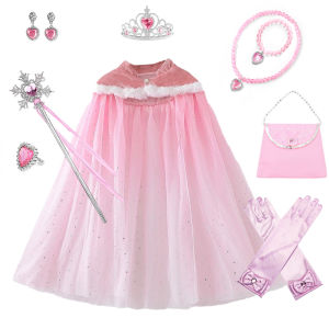 Girls Princess Birthday Dress Up Cape
