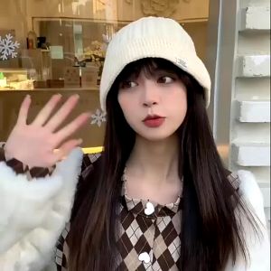 Mũ nón bucket len vặn thừng kèm tag thời trang thu đông phong cách Hàn Quốc