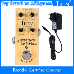 IRIN | IRIN AN-14 Guitar Pedal High Gain Distortion Effect from AC/DC Crunch to Heavy Metal Full Range EQ Guitar Pedal with 9V Adapter