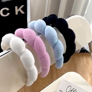 Bando Shell Tebal Jumbo Bandana Cloud Style Gaya Korea Fashion Aksesoris Rambut Wanita Headband Awan Polos Lebar Empuk Hair Band Korean LOOKIS