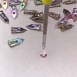 50/100 Set Self Tapping Screws Self Drilling Anchors Screws Drywall Anchors Expansion Nails Use for Gypsum Plasterboard Dowel