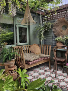 French Style Balcony Floor Tile Stickers Renovation Beautifying Decorative Waterproof PVC Kitchen Bathroom Transforming Patch