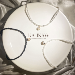 KALINAW Seed Beads Choker Necklace w/ Shell Pendant