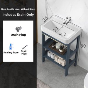 Compact Integrated Bathroom Vanity Sink