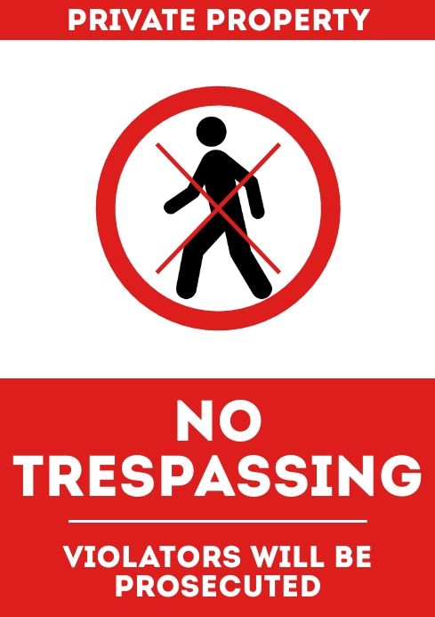 No Trespassing Laminated Signages A4 Size Makapal Lazada Ph