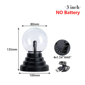 Magic Crystal Plasma Ball Lamp 3 4 5 6 8 Inch Electric Lamp Night Light Kids Gift Birthday Christmas Novelty Glass Plasma Lamp