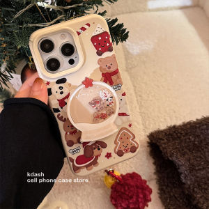 Kdash Christmas Joy Bell Stand with Lanyard Compatible with iPhone 16 pro Max Apple 15 pro Phone Case 14 pro Max New Model 13 Womens Model 12 Creative Day Korea 12 pro Full Cover 13 pro