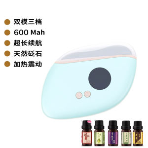 Stone Scraper Smart Face Meridian Brush Facial Shaving Beauty Massager Constant Temperature Vibration Hot Compress Electric Gua Sha Scraping Massager
