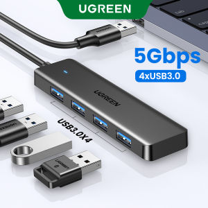 UGREEN 4-Port USB 3.0 Hub Ultra Slim High-Speed USB Splitter Portable Extension Data Hub Compatible for MacBook Mac Pro/mini Surface Pro XPS PS4 Xbox One Flash Drive Mobile HDD and More
