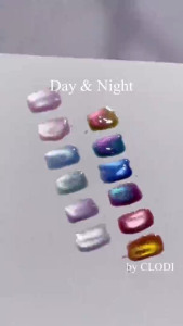 【Vainpot-SG】 CLODI Day and Night Magnetic Cat Eye Soak Off HEMA-free Cruelty-free 16-free TPO-free Korean Gel Polish Collection / 12 Colours