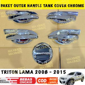Paket Outer Handle Tank Cover Triton Lama 2008 2015 2016 2024 2025 Chrome