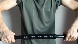 Power Twister Bar Spring Arm Strength Hand Gripper Spring Arm Strength Hand Gripper Power Twister Resistance Bend Bar for Fitness Chest Forearm Training 20/30/40/50kg