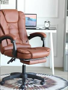 Computer Chair Massage Chair Leather Executive Chair Large Angle Reclinable Gaming Chair Lifting Rotating Office Chair