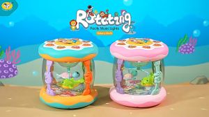 Interactive Musical Projector Toy for Kids - Rotating Lights Learning Early Education Puzzle Clap Drum Toy ABS Resin Rich colorsMusic ToyPerfect Birthday Gift Christmas Halloween and Thanksgiving for Boys & Girls