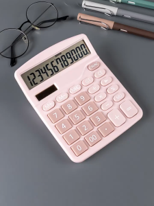 Solar Energy 12-Digit Calculator Macaron Color Stationery Supplies