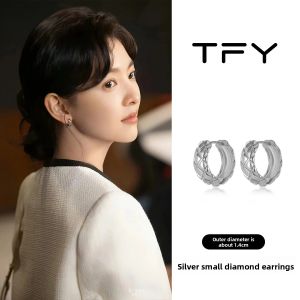 TFY | Golden Diamond Pattern Winter Simple Elegant Luxury Earrings