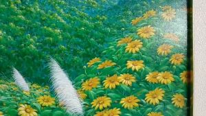 จิตรกรรมภูมิทัศน์ รูปวาดทิวทัศน์ สีน้ำมัน วาดด้วยมือ (Landscape painting oil painting) พร้อมกรอบรูปพลาสติก ขนาดรูปภาพ กว้าง88xสูง68 Cm เป็นงานฝีมือ วาดด้วยมือไม่ใช่ภาพพิมพ์ มีประกันสินค้าขนส่งปลอดถัย