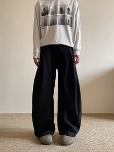 Quần Dài Ống Rộng American Retro Deconstructed Pleated Cho Nam Và Nữ Quần Dài Thường Ngày Mùa Xuân 2025 Quần Dài Ống Thẳng Cạp Vừa