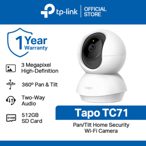 TP-Link Official Store | Tapo TC71 | 2K 3MP 360 Degrees Pan/Tilt Indoor WiFi IP Security Cctv Sale Camera Connect to Cellphone with Mic and Speaker