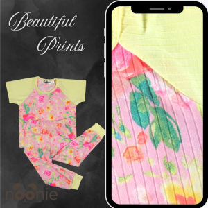 Noonie - Girls Terno (2-16Y) - Sleepwear Set for Kids Girls - Raglan Jogger Pajama - Stretchabe Pantulog