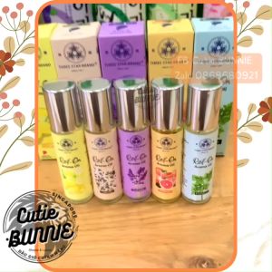 Dầu gió thảo mộc dạng lăn Three Star Brand 10ml / Chính hãng nội địa Singapore / Dầu bi lăn dầu lăn