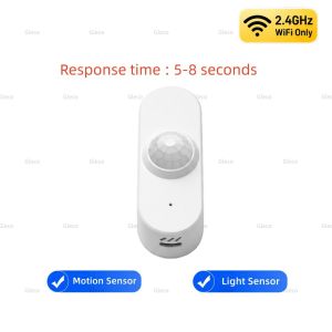 Tuya Wifi PIR Motion Detector Smart Life Infrared Human Body Temperature Humidity Sensor Illuminance Detection For Alexa Google