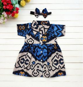 Dress Batik Anak Perempuan Size S M ( Usia 6 bulan sampai 4 tahun)
