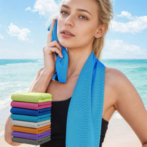 Cooling Towel Instant Relief Microfiber Cool Towels Chilling Neck Wrap Ice Cold Rags for Sports Fitness Camping Cycling Hiking