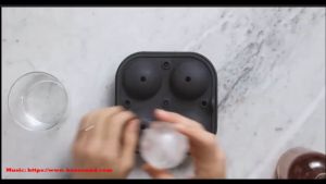 Ice Mold Ball Maker Baker Cooler Molder Tray with Capacity Large Sphere Whiskey Big 2.5 Inch Round Spheres Xmas Budget Gift Novelty Food - Grade Black Flexible Silicone - Molds 4 X 4.5cm for Cocktail and Scotch