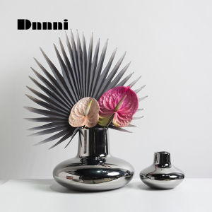 Dnnni Mạ Điện Phẳng Bụng Chai Bình Đồ Trang Trí Gốm Khách Sạn Cửa Hàng chuỗi trên quần áo Nhà bàn phòng khách Hàng Đầu quà tặng trang trí