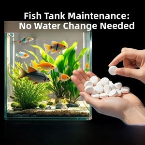 Water Purifying Tablets for Aquarium High Molecular Polymer Fish Safe Green Water Solution No Harm to Fish Aquarium Care