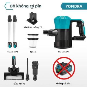 Yofidra | YOFIDRA 1.5L Máy Hút Bụi Điện Không Dây Sạc Makita Pin Tương Thích Chuyên Nghiệp Khô Ướt Hút Bụi Dụng Cụ Vệ Sinh