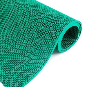 Tấm Thảm Nhựa PVC Cuộn Lớn Dùng Cho Nhà Tắm Và Nhà Bếp Chống Trơn Trượt Họa Tiết Lưới Rỗng Thân Thiện Với Môi Trường Kiểu Dáng Hiện Đại Sản Xuất Bằng Máy.