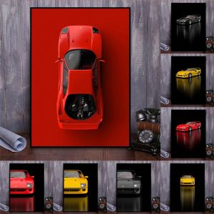 Ferrari F40 1987 Poster Luxury Cars Posters and Prints Canvas Painting Wall Art Picture Modern Office Living Room Home Decor