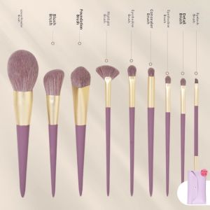 MONLEYTA | Soft Bristle Makeup Brush Set for Eyeshadow Foundation Blush Contour Highlight Nose Shadow