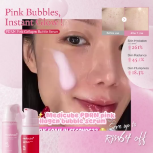 Medicube PDRN Pink Collagen Bubble Serum 95ml | Dual Layer PDRN Collagen Firming Brightening Serum | DNA Repair Elasticity Boost Hydrating Serum
