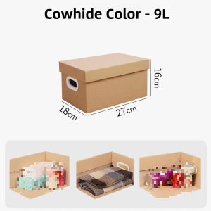 Besee | Storage Moving Cardboard Box Kraft Paper With Lid