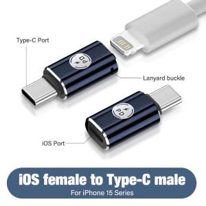 NNBILI 27W Bộ Chuyển Đổi Sạc Siêu Tốc Lightning Nữ Sang Type-C Nam Bộ Chuyển Đổi Cáp USB C Sang Lightning Để Sạc Nhanh