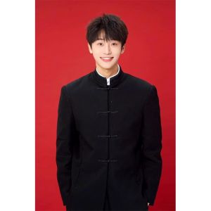 New Chinese Style Mandarin Collar Zhongshan Suit