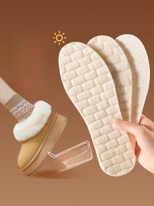 LINGMIAO | Winter Insoles Thick Wool Warm Non-Shedding Anti-Cold Breathable Soft Comfortable Elastic