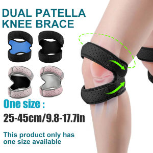 1pc Dual Patella Tendon Support Strap Adjustable Stabilizer for Meniscus Tear Arthritis Tendonitis MCL ACL Pain Relief