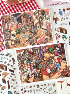 Decorative Scene-setting Stickers for Miniature Displays Large