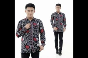 Batik Couple Pasangan Keluarga Seragam Lebaran Kondangan Modern Ayah Anak Laki Istri Kembang Langit