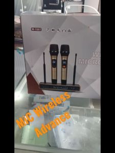 Mic Wireless ADVANCE W1061 Dual Mic Profesional Wireless Tanpa Kabel + Amplifier