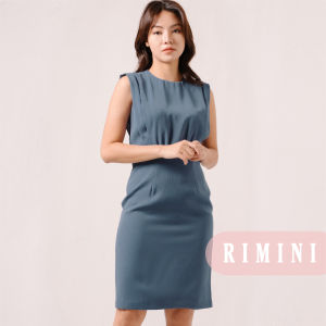 RIMINI - Dress Wanita Dress Midi Holiday Dinner Flowy Tanpa Lengan XS-XL- Anneira Dress 82323