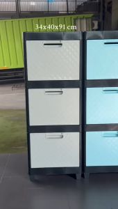 Ysgalery lemari laci plastik pakaian 3 susun serbaguna minimalis Elco